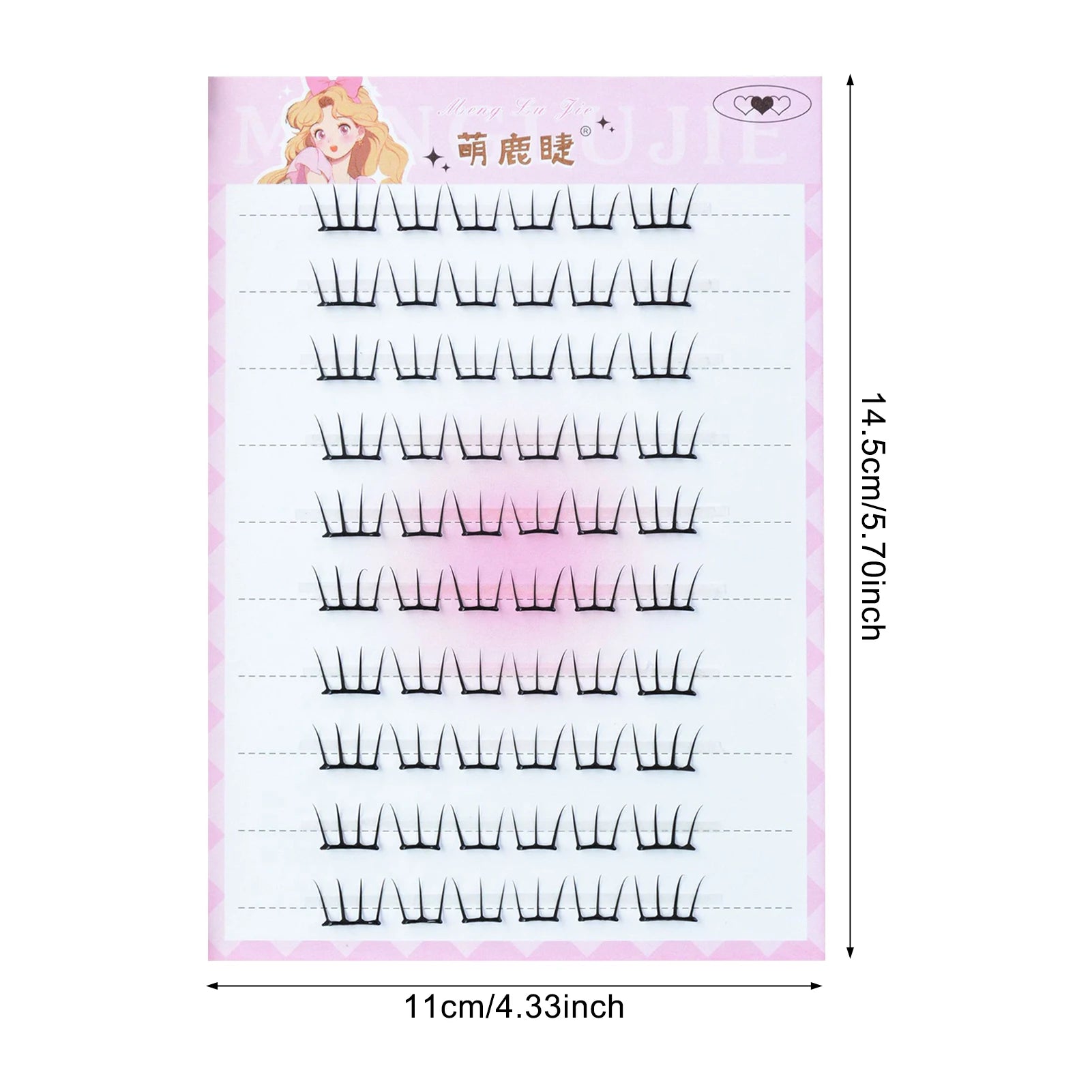 Self Adhesive Individual Eyelashes No Glue Needed Fluffy Cluster Eyelash Korean Fashion Manga Lash Extension for Daily Makeup