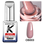 KODIES GEL Builder Nail Gel in a Bottle Milky Pink 15ML Brush on Builder Extension Gel Polish Soak Off French Manicure Hard Gel
