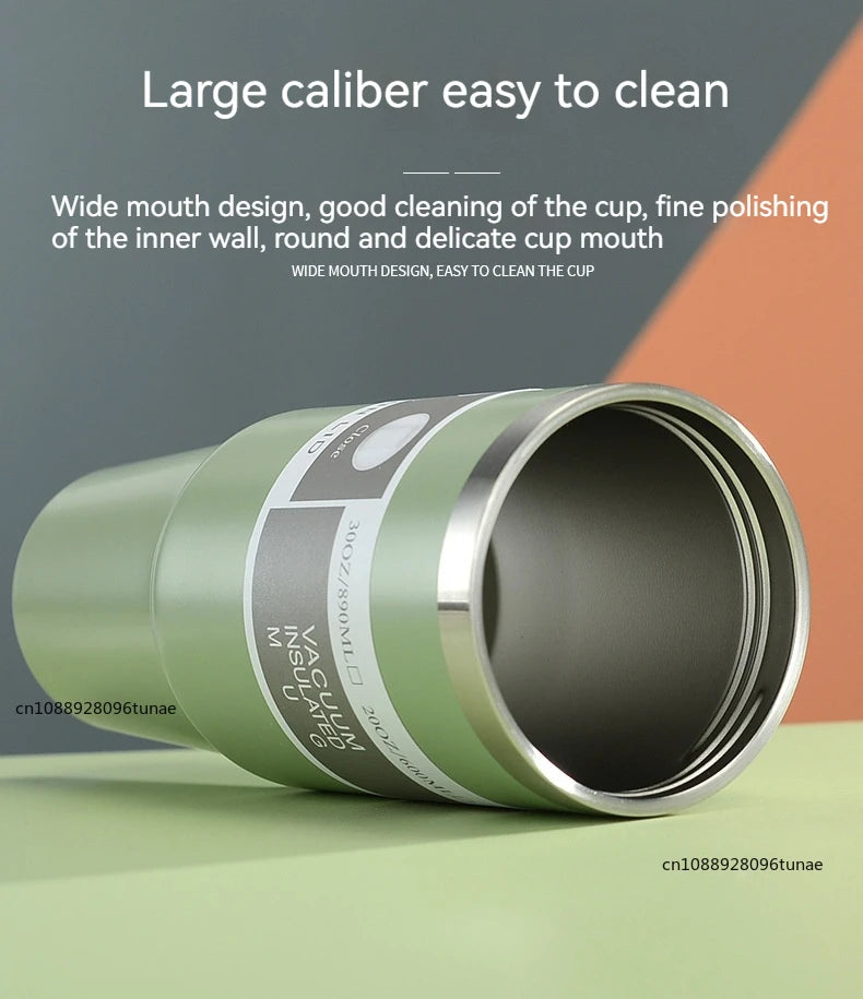 20oz/30oz Thermal Water Bottle With Straw Stainless Steel Car Coffee Mug Keeps Cold and Heat Thermal Mug Tumbler Vacuum Flasks