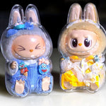 New 17cm LABUBU Clear Macaron Case, Dust Case, Housings, Popmart Bubble Mart Doll Accessories, Doll Accessories, Christmas Gifts
