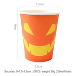 Halloween Thanksgiving Disposable Tableware White Paper Plates Halloween Pumpkin Party Supplies Birthday Party Decor