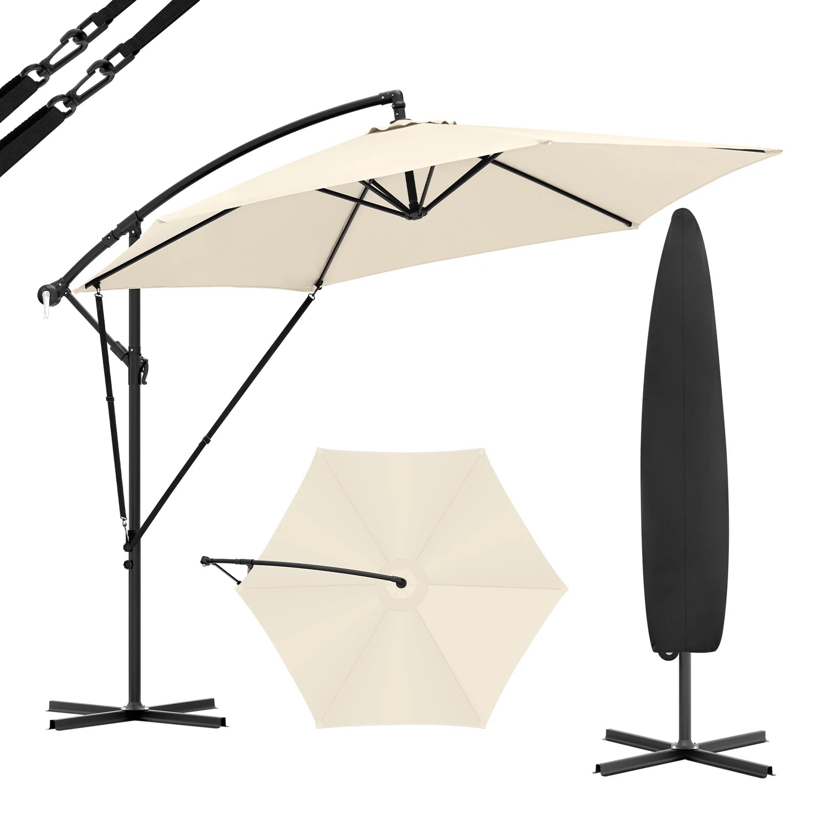 Tilting Parasol Crank Garden Umbrella