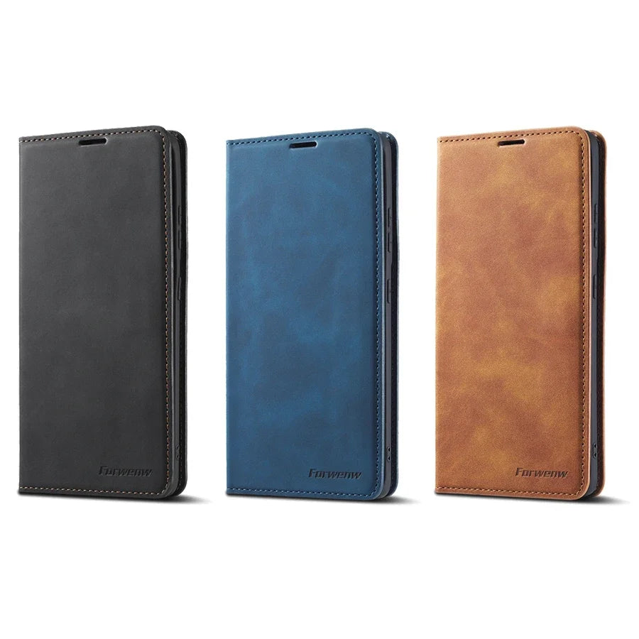 Wallet Skin Friendly Magnetic Flip Card Photo Frame Leather Case For Samsung Galaxy S24 Ultra S24 Plus Waterproof And Dustproof