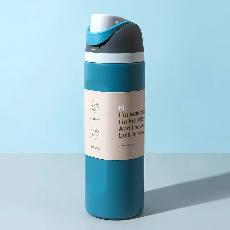 New Stainless Steel Insulated Sports Water Cup – Large Capacity, Portable, Multi-Color