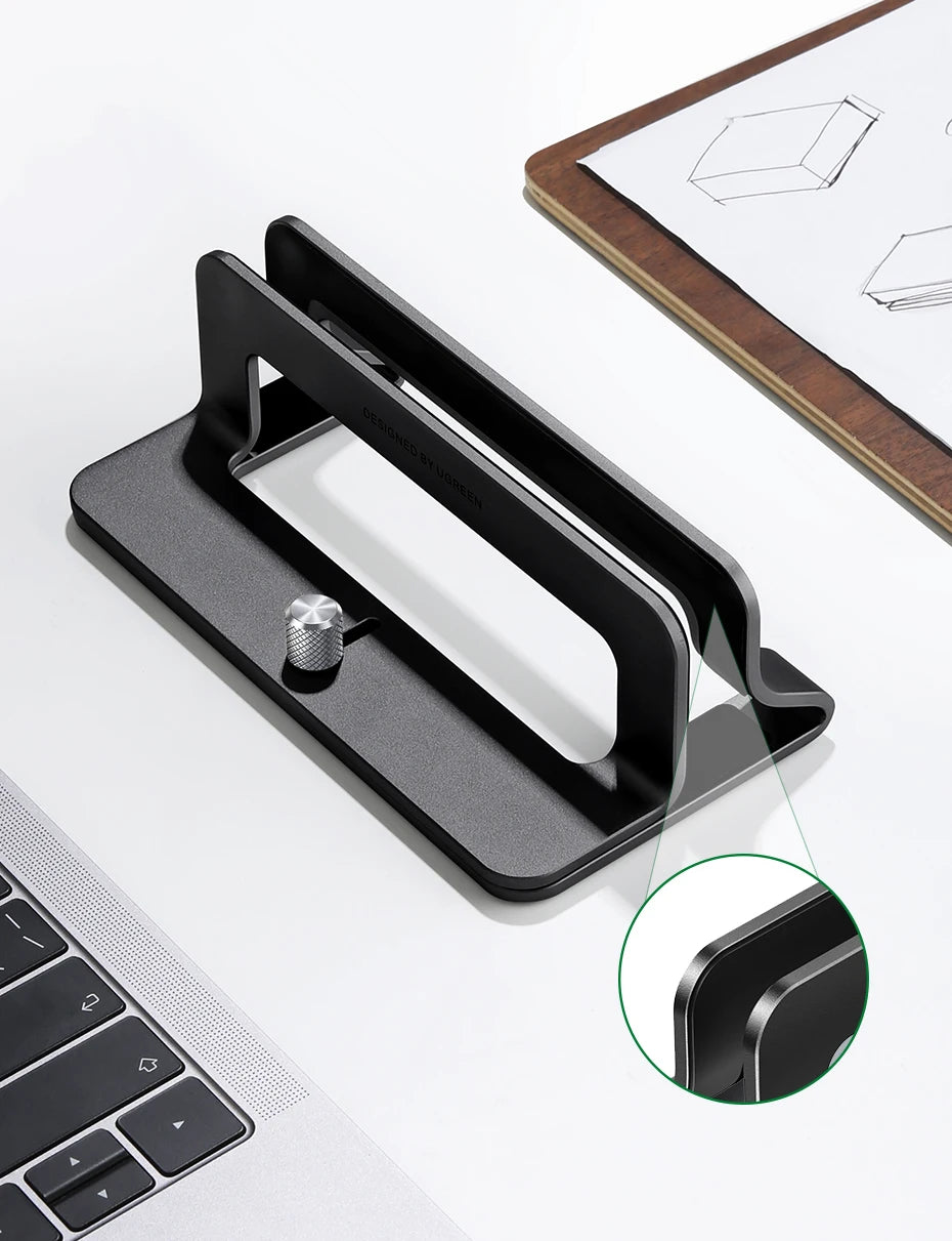 UGREEN Vertical Laptop Stand For MacBook Pro Aluminum Portable Notebook Stand Laptop Support MacBook Air Pro Tablet Phone Stand