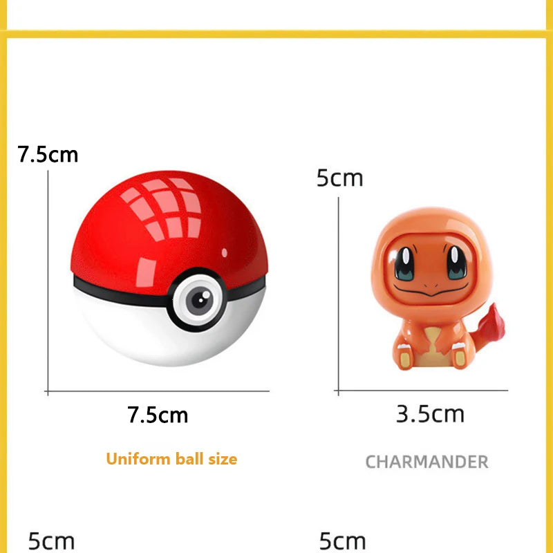 Pokeball Pokemon Pikachu Figures Toys Doll Poke Ball Face-changing Pocket Monsters Action Figure Kid Boys Girls Set Toy Gifts