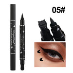 Dragon Ranee Double head Star Seal Eyeliner waterproof non-smudging novice heart plum embellished eye tail eyeliner