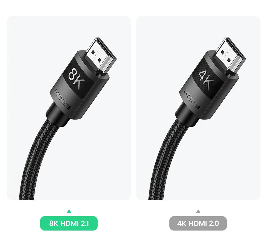 UGREEN HDMI-Compatible 2.1 Cable Ultra High-speed 8K/60Hz 4K/120Hz for Xiaomi Mi Box PS5 Splitter Cable Dolby Vision 48Gbps