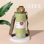 Stainless Steel Thermo Bottle Thermal Water Bottle Large Capacity Tumbler Portable Cold Hot Drinks Thermos Cup Fitness Cold Hot