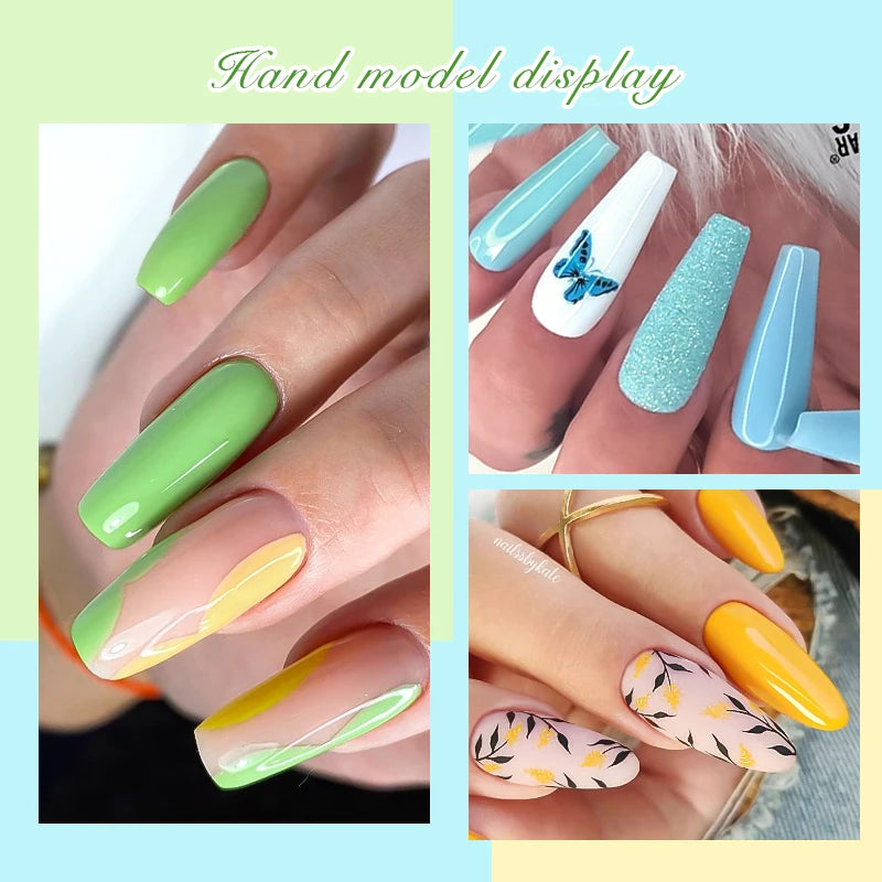 20pc Nail Gel Polish Set HEMA Free All-season Nails Long Lasting Soak Off Varnishes Kit for Manicure DIY UV/LED Gel Desgin