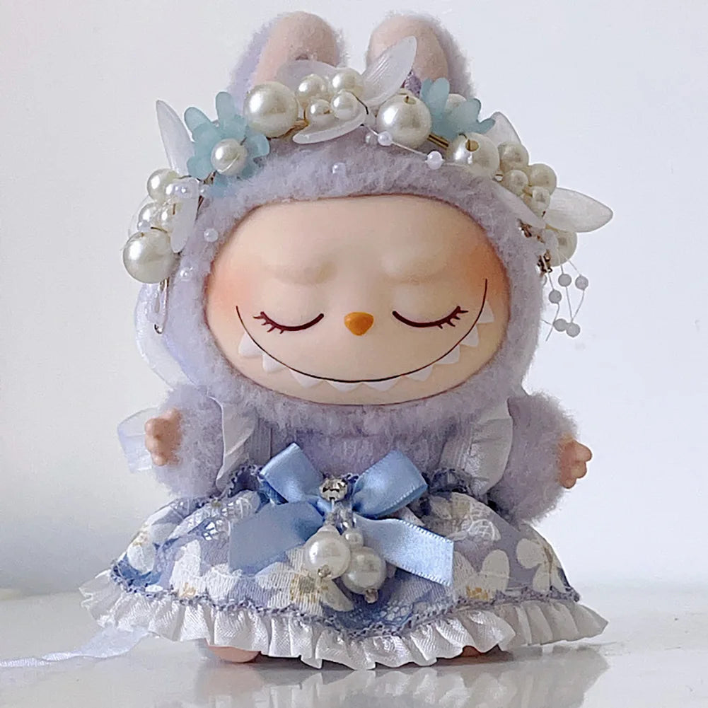 17cm Mini Plush Doll'S Clothes Outfit Accessories For Korea Kpop Exo Labubu Idol V1 V2 Strap skirt set Clothing Gift