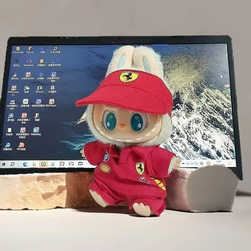 Only Selling Clothes 17cm First Second Generation Labubu Basketball Clothes Cute Doll Decoration Handmade Doll Clothes