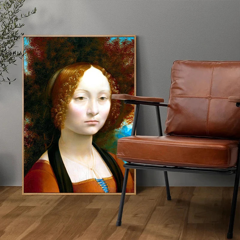 Famous Leonardo Da Vinci Artwork Mona Lisa Salvator Mundi Canvas Painting And Print Poster Wall Art For Living Room Home Decor