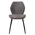 Set of 4 Upholstered Padded Dining Chairs Linen Fabric Kitchen Chairs Metal Legs for Balcony Restaurant Cafe Home Room