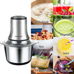 800W 3L Electric Meat Grinder Multifunction Food Processor Stainless Steel Kitchen Grinder Vegetable Chopper Slicer Machine Home
