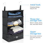 1 Set Housewares Luggage Travel Organizer Travel Essentials Hanging Packing Cubes Hanging Shelves Laundry Storage Compartment