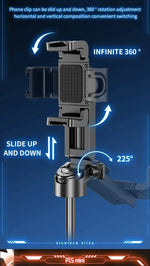 Draagbare telescopische multifunctionele statief telefoon selfie stick