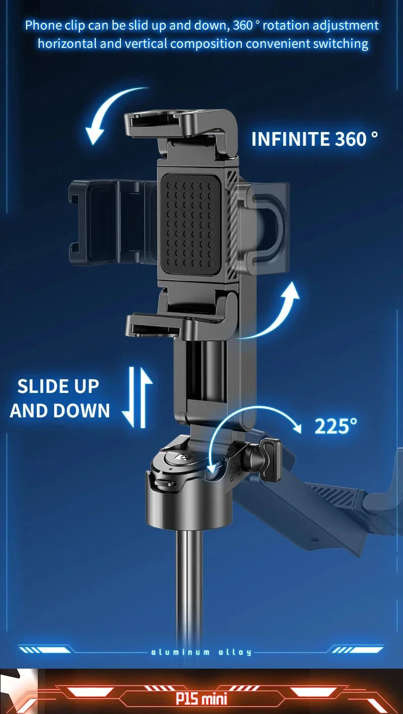 Draagbare telescopische multifunctionele statief telefoon selfie stick