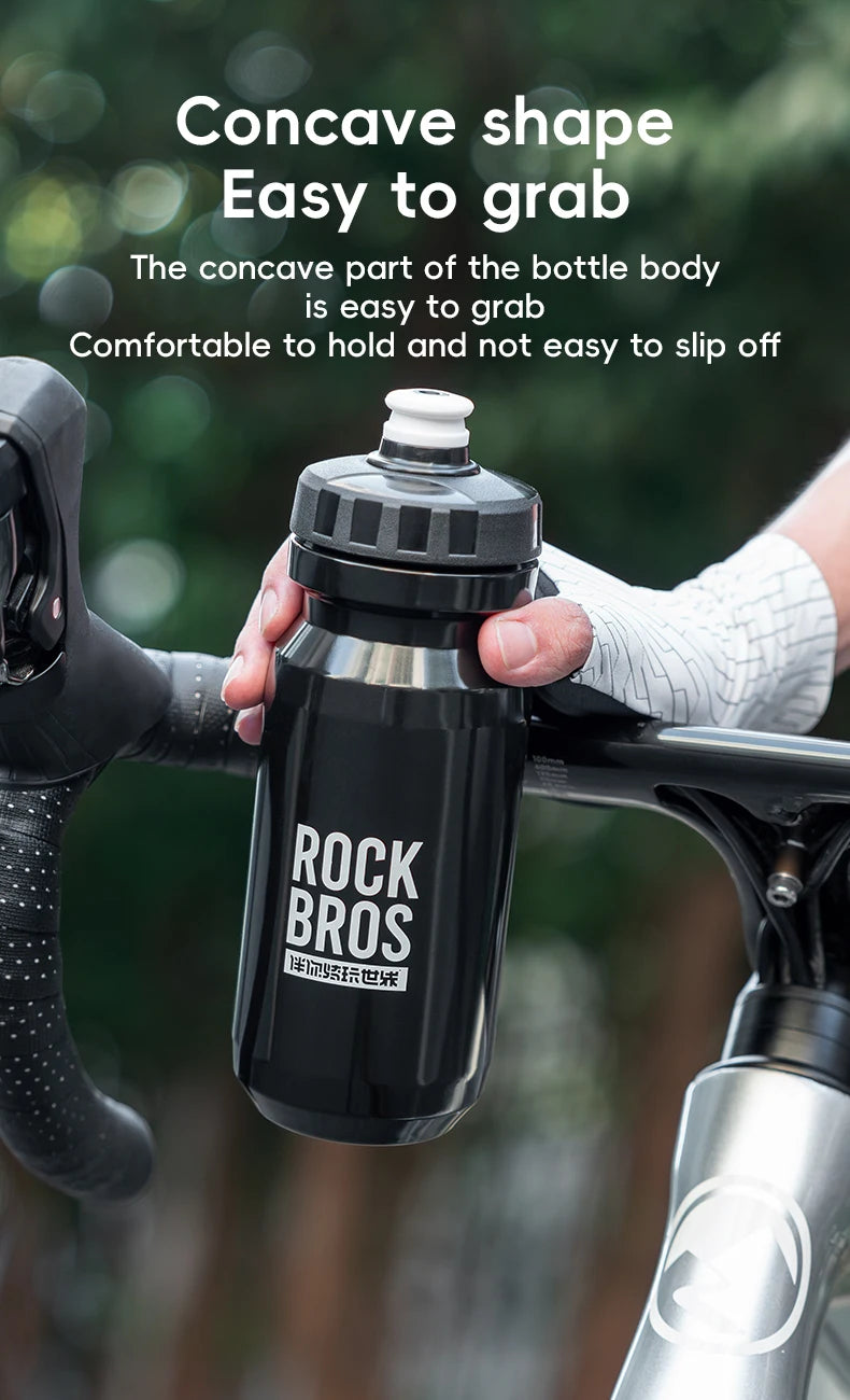 ROCKBROS Bicycle Water Bottle 600ML PP Sports Cup Cycling Kettle Outdoor Camping Hiking Squeeze Bike Cup