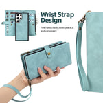 for Samsung Galaxy S23 S22 Ultra S21 S20 FE Plus A14 A34 54 A12 A33 A52 A53 A72 A73 Multifunctional Wallet Leather Case Cover