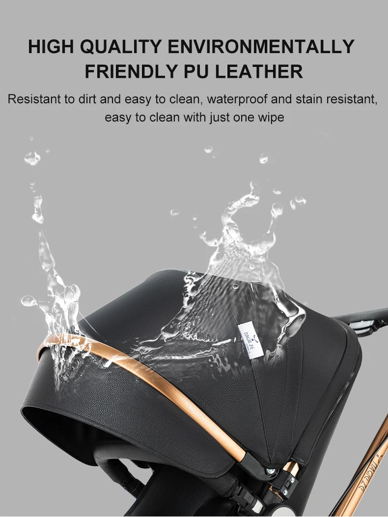 3 in 1 Lightweight High Landscape Baby Stroller Cart Carriage for Newborn Luxury Pushchair