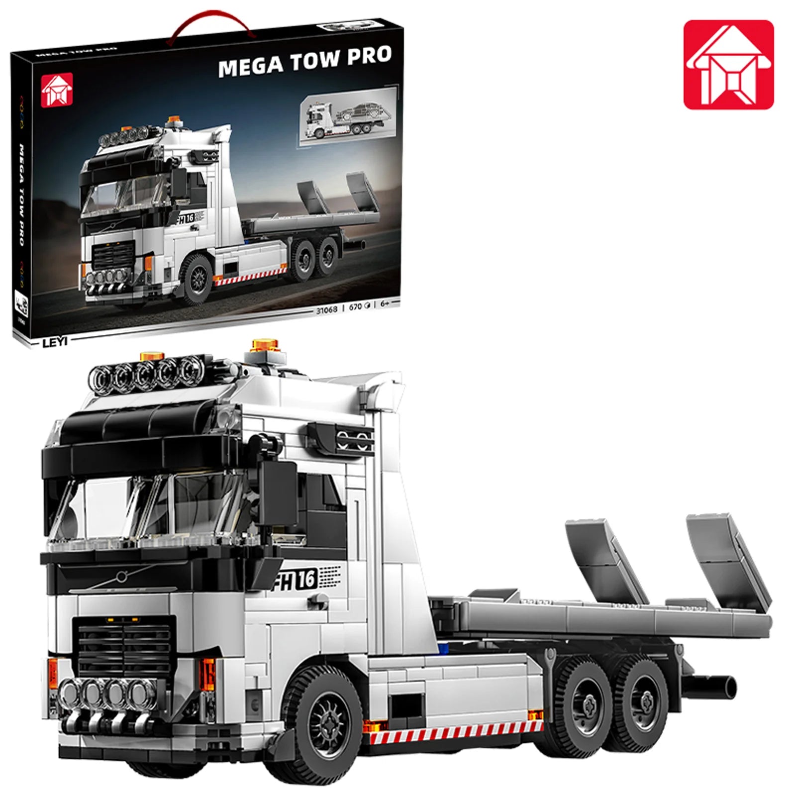 Heavy Duty Tow Truck Building Kit – Technical Recovery Vehicle Model | Premium Construction Gift Edition