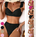 2025 Solid Color Triangle Bikini Set for Women