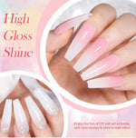 BORN PRETTY Milky Pink Rubber Base Gel Nail Polish Glitter 15ml Semi-Permanent Varnish Soak Off Self Leveling UV LED Gel