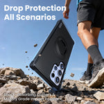 Shockproof Case for Samsung Galaxy S24/S25/S24U/S25 Ultra fit Quad-style Motorcycle/Bicycle Holder with Lock-in Design