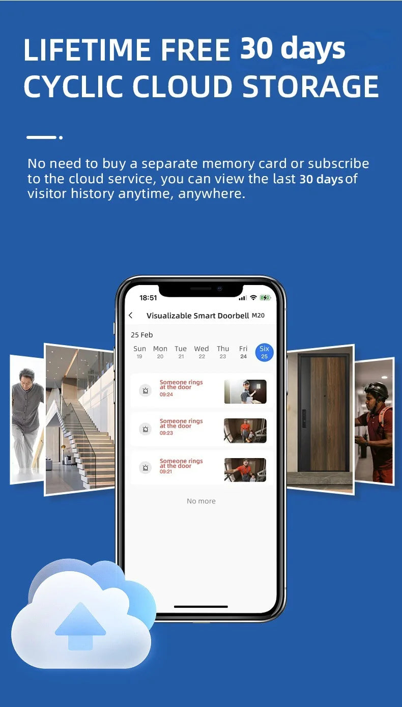 Wireless Doorbell Camera with Solar Cover 1080P Video Intercom Motion Detect Night Vision Waterproof Outdoor Smart Doorbell Wifi
