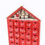 Red House Christmas Wooden Advent Calendar With 24 Storage Drawers Countdown To Christmas Decoration Candy Storage Box