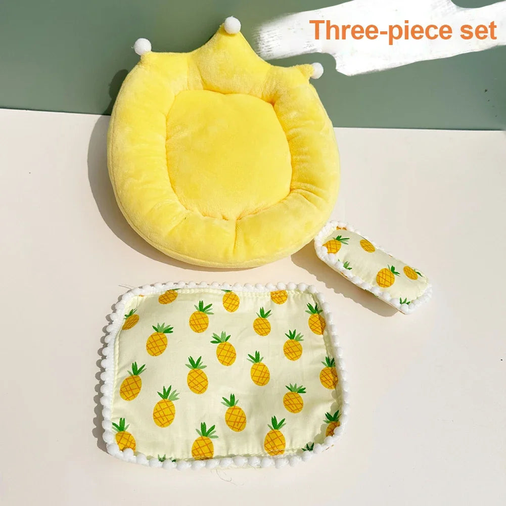Doll Bed Sleeping Bag For 17cm Ropa Labubu Plush Toy & Accessories Cute Set Home Warmth Girl Gift