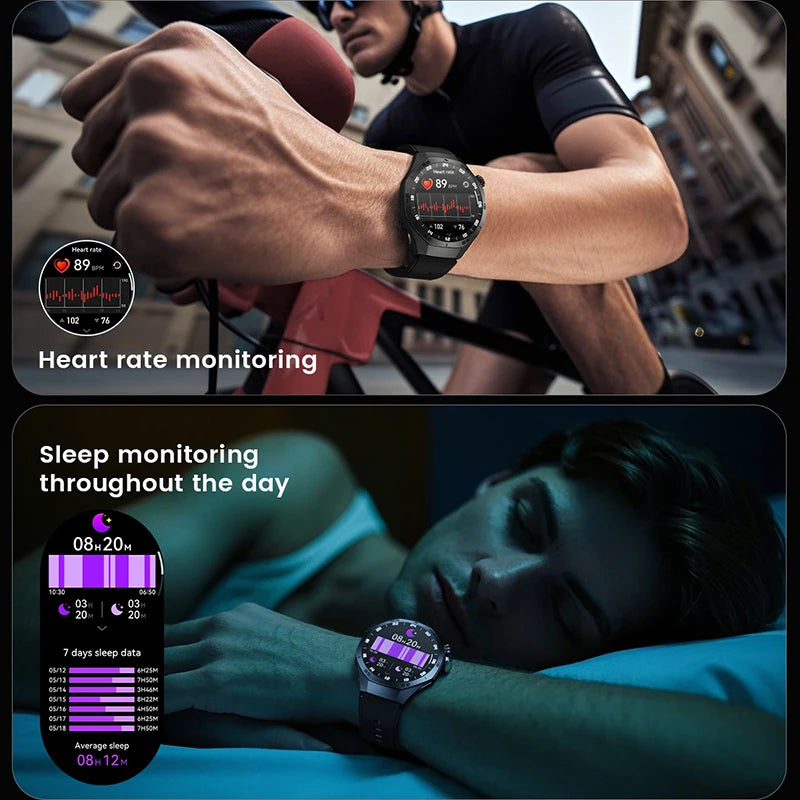 For HUAWEI GT5 Pro Smartwatch Men 360*360 HD AMOLED Screen GPS Motion Track Heart Rate Bluetooth Call IP68 Waterproof Smartwatch