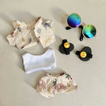 1 Set Hawaii Original Luxury Clothes for Labubu V1 V2 Cute Shark Duck Shoes Shirt Pants Glasses Beach Clothes Suit for Labubu