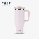 Tyeso 900/1200ML Tumbler Bottle Stainless Steel Car Mug With Handle Straw Thermal Iced Travel Vacuum Insulated Coffee Hot Cup