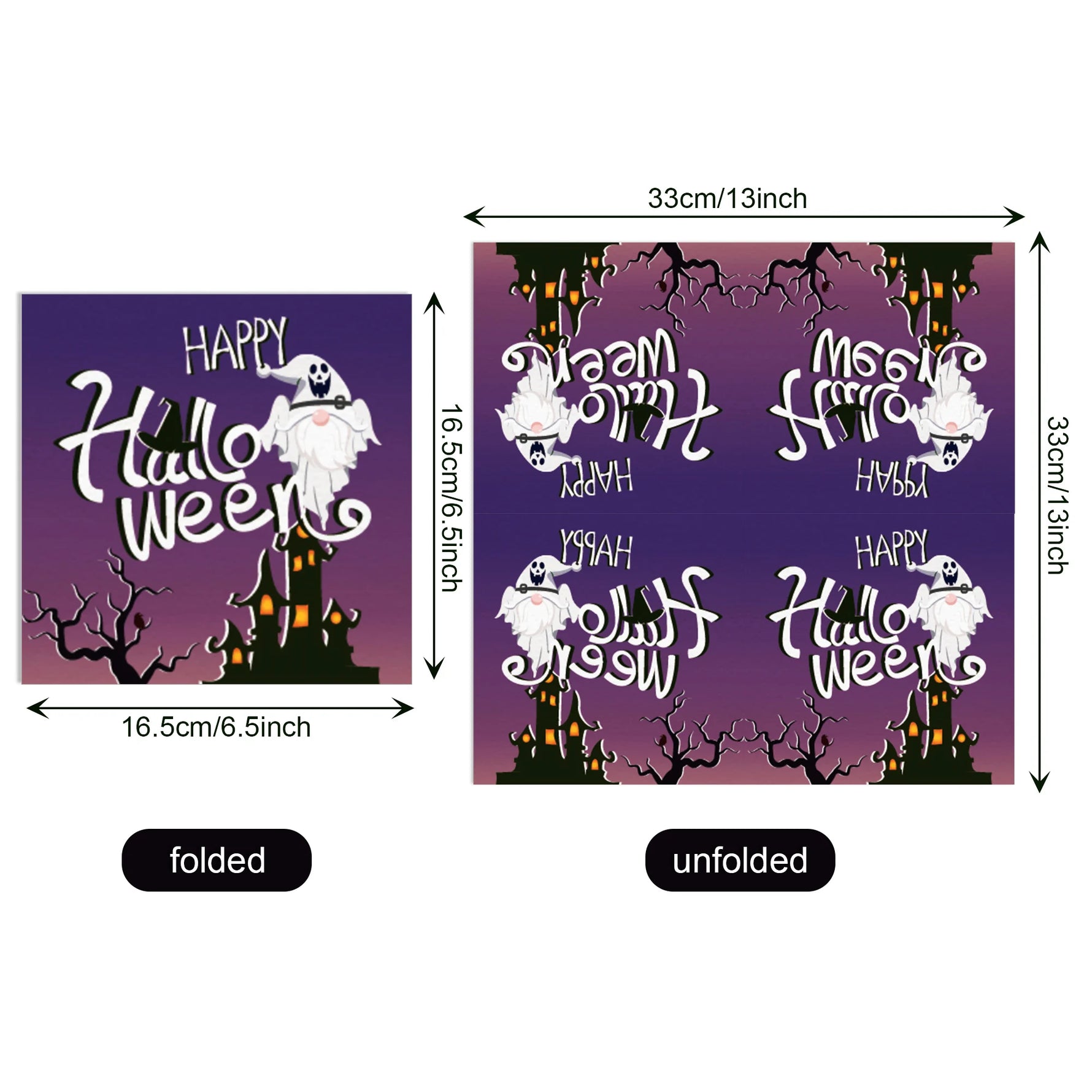 20/40/60/80/100pcs Halloween Theme Party Disposable Napkins Cocktail Napkin Bat Spider Pumpkin Halloween Holiday Decor Tableware