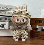 For 3rd Gen 17cm Labubu Trend Clothes Pendant Sitting Party Graffiti Strap Pants Hat Labubu Retro Clothes