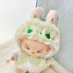 Cute Cartoon Green Dinosaur Outfit for Labubu Plush Clothes Fashion Shark Macaron Korea Style Clothes for Labbubu Accessories