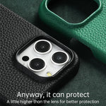 for Magsafe Case for iPhone 17 15 16 Pro Max Air 16Pro Natural Cowhide Lychee Leather Magnetic Protector Luxury Phone Back Cover