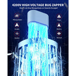 High Effective Bug Zapper Outdoor Mosquito Zapper with Dual LED Light, 4200V Fly Zapper, 15W Electric Fly Trap, IPX4 Insect Trap