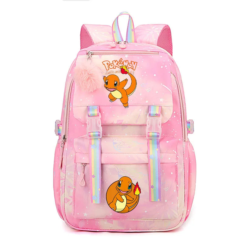Pokémon Backpack for Kids & Teens – Pikachu & Charmander School Bag (Back-to-School Gift)