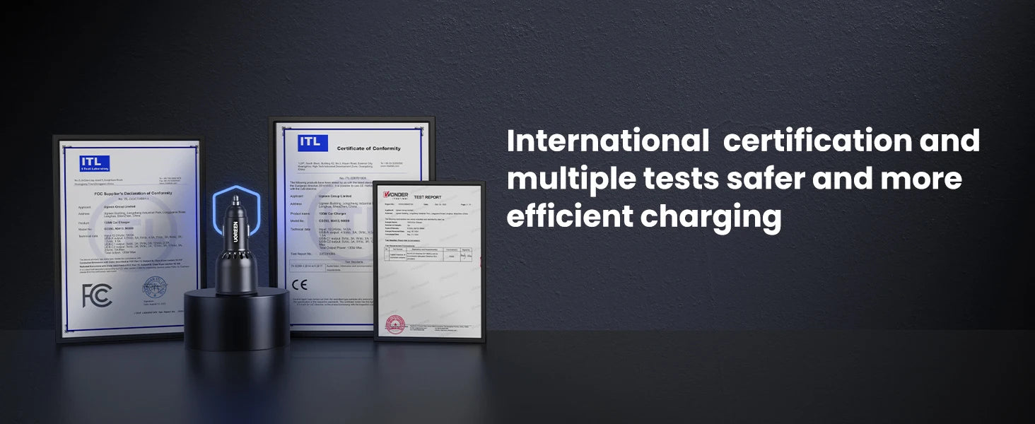 UGREEN 130W USB C Fast Car Charger with PD Cable for For Xiaomi iPhone 17 Samsung Galaxy S25 Laptops Fast USB C Car  Charger QC4