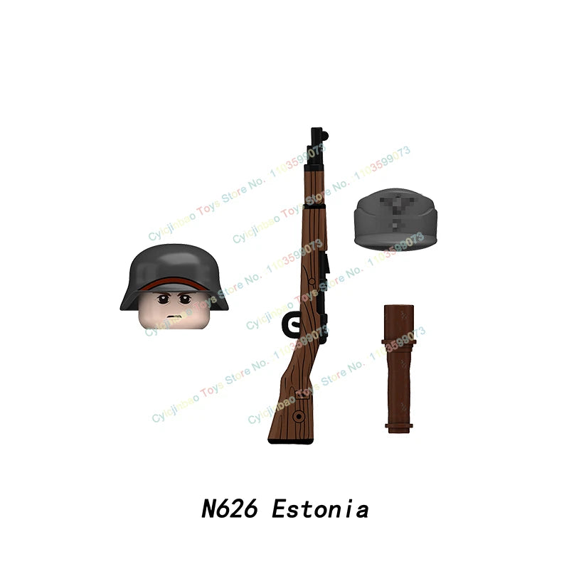 N601-650 MOC Military War Infantry Soldiers Action Figures Creative Bricks Accessories Building Blocks Children's Toys Gifts