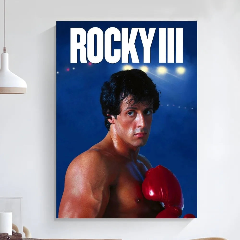 Rocky Balboa Classic Movie Poster Art Self-adhesive Art Small Poster HD Quality Poster Wall Art Painting Study Wall Decoration