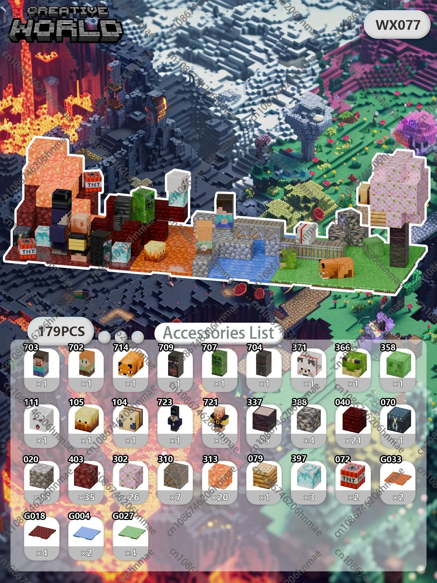 Magnetic Building Blocks Mine World Magnet Cube Set for Boy Girl Kid Age 3+ DIY Pixel style Model Base plate STEM Toy Baseplate