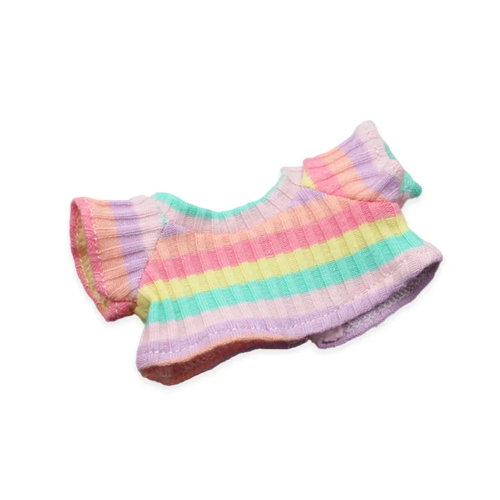 For 17cm Labubu Cute Doll Outfit Clothes Color Match Doll Clothes Suit Accessories Clothing Kid Gift