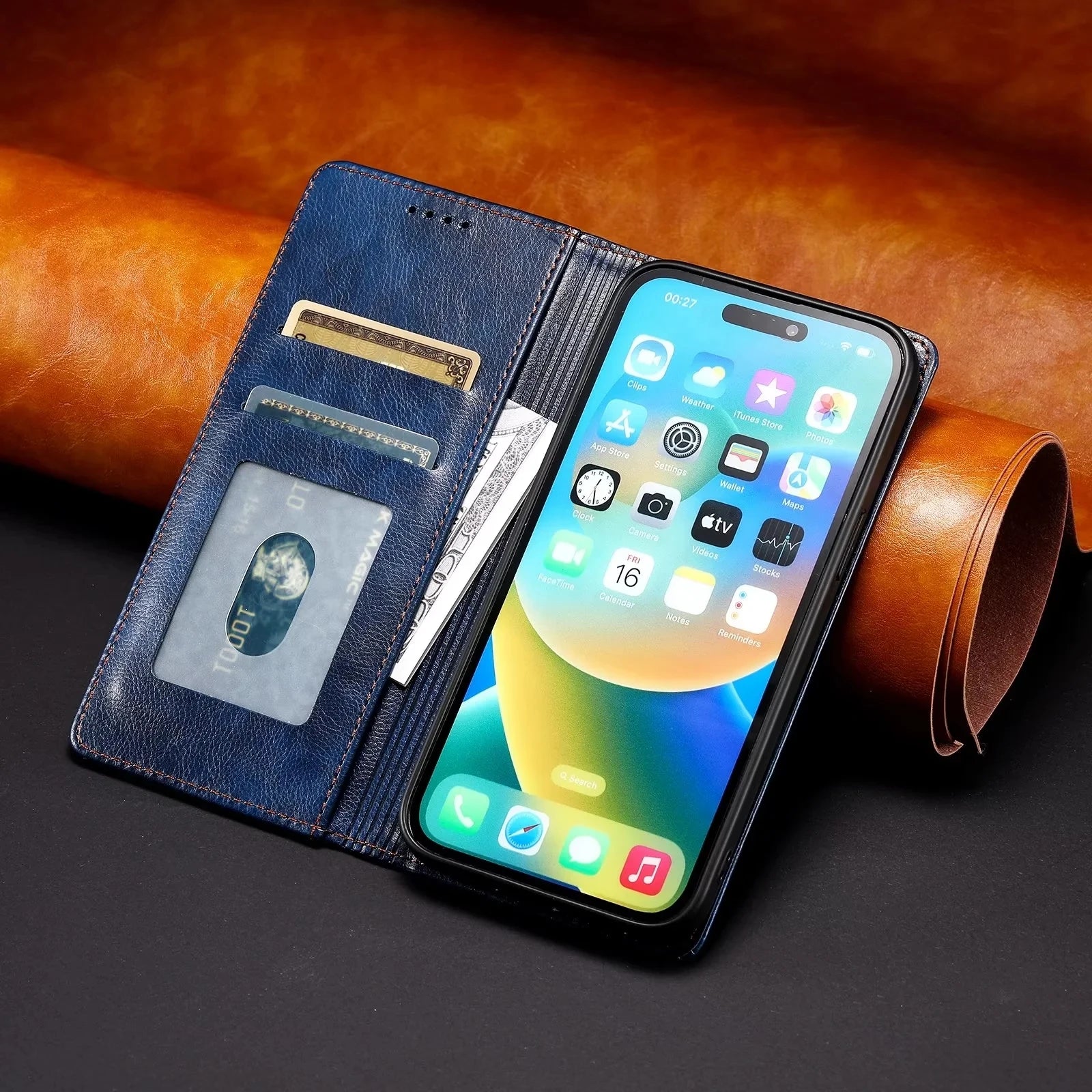 Leather Case For Samsung Galaxy A15 A25 A35 A55 A05S A14 A24 A34 A54 A13 A23 A33 A53 A73 A52 A12 A32 Wallet Magnetic Flip Cover