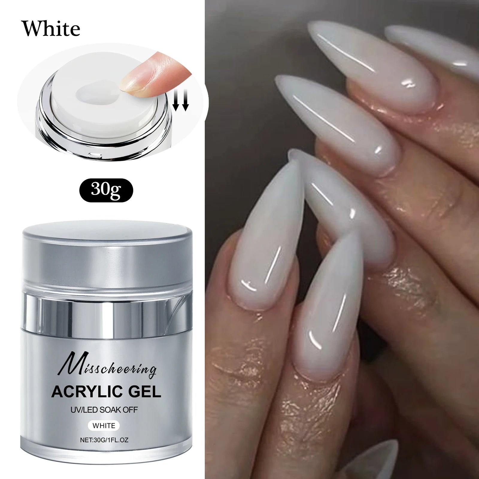 15/30g Quick Builder Nail Gel White Nude Pink Clear Nail Art Extension Gel Multifunctional Acrylic Gel Soak Off UV LED for Salon