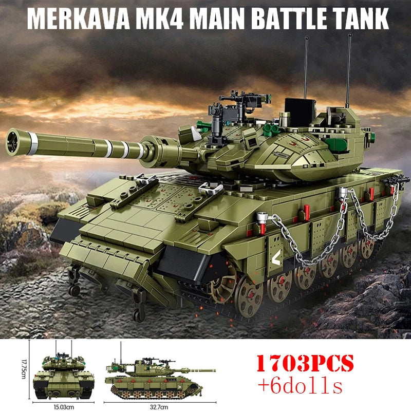 Military Heavy Tank Panzer VIII Maus Building Blocks German WW2 Soldier Police Army Weapons Bricks Children Toy Gifts for Adults