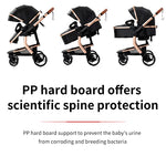 Lightweight Baby Stroller 3 in 1 Stroller PU Leather Stroller for Newborn Baby Car Seat Portable Baby Cart Pram High Landscape